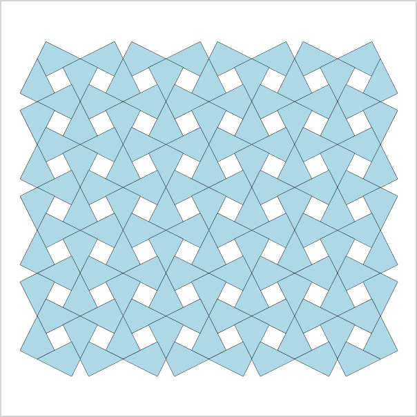 Cyrene by Steven Naifeh. Series of kites forming regular open inner squares.